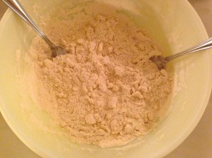 I used two forks instead of a pastry blender to cut in the butter.